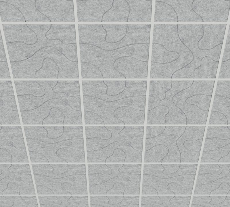 moduli fonoassorbenti decorativi per controsoffitto a T Spill - vista 1