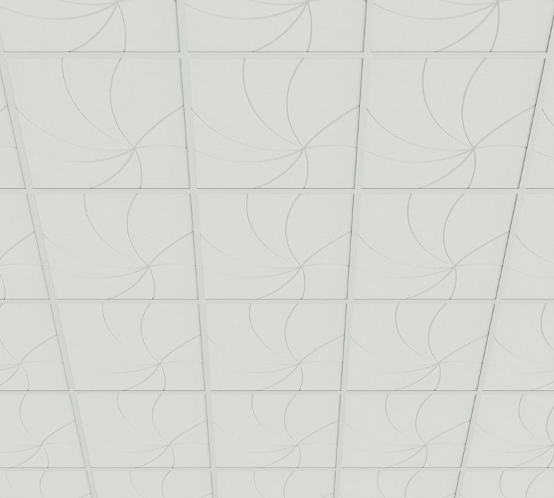 moduli fonoassorbenti decorativi per controsoffitto a T Swirl - vista 2