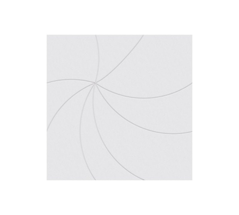 DeFelt_lookup_swirl_DF-01_view-enface moduli fonoassorbenti decorativi per controsoffitto a T Swirl - vista 5