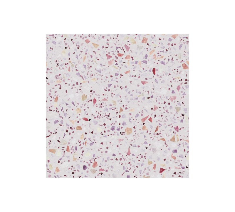 DeFelt_lookup_terrazzo-purple_view-enface moduli fonoassorbenti decorativi per controsoffitto a T Terazzo Purple - vista 1