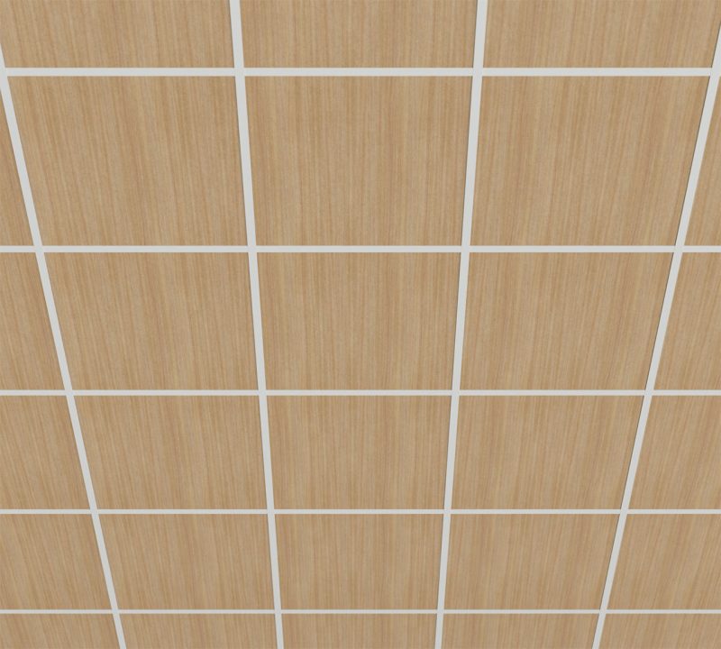 moduli fonoassorbenti decorativi per controsoffitto a T Wood Light - vista 2