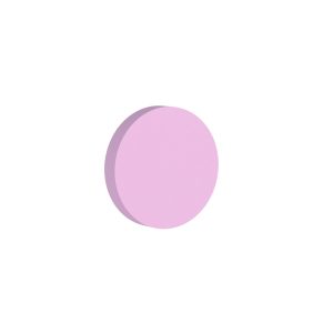 Pannello fonoassorbente circolare in poliuretano espanso rosa cipria, spessore 50 mm