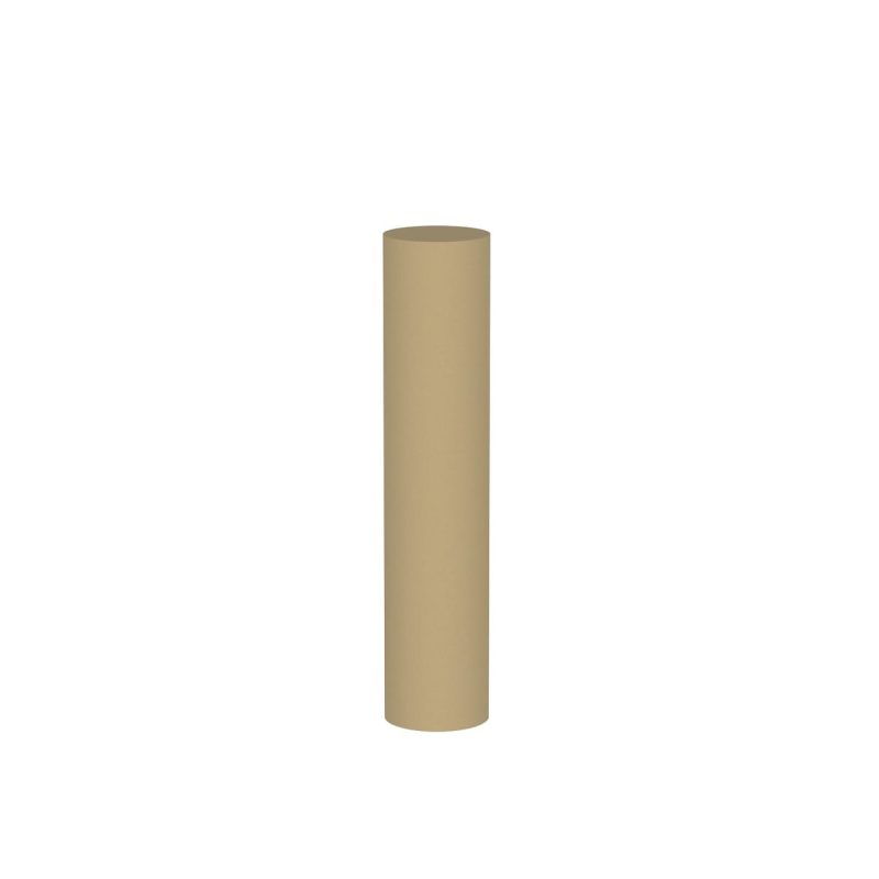 Pannello_fonoassorbente_FORMA_tube_Versione2-150_Latte Cilindro fonoassorbente in poliuretano beige latte, corpo liscio senza profilature, in posizione verticale