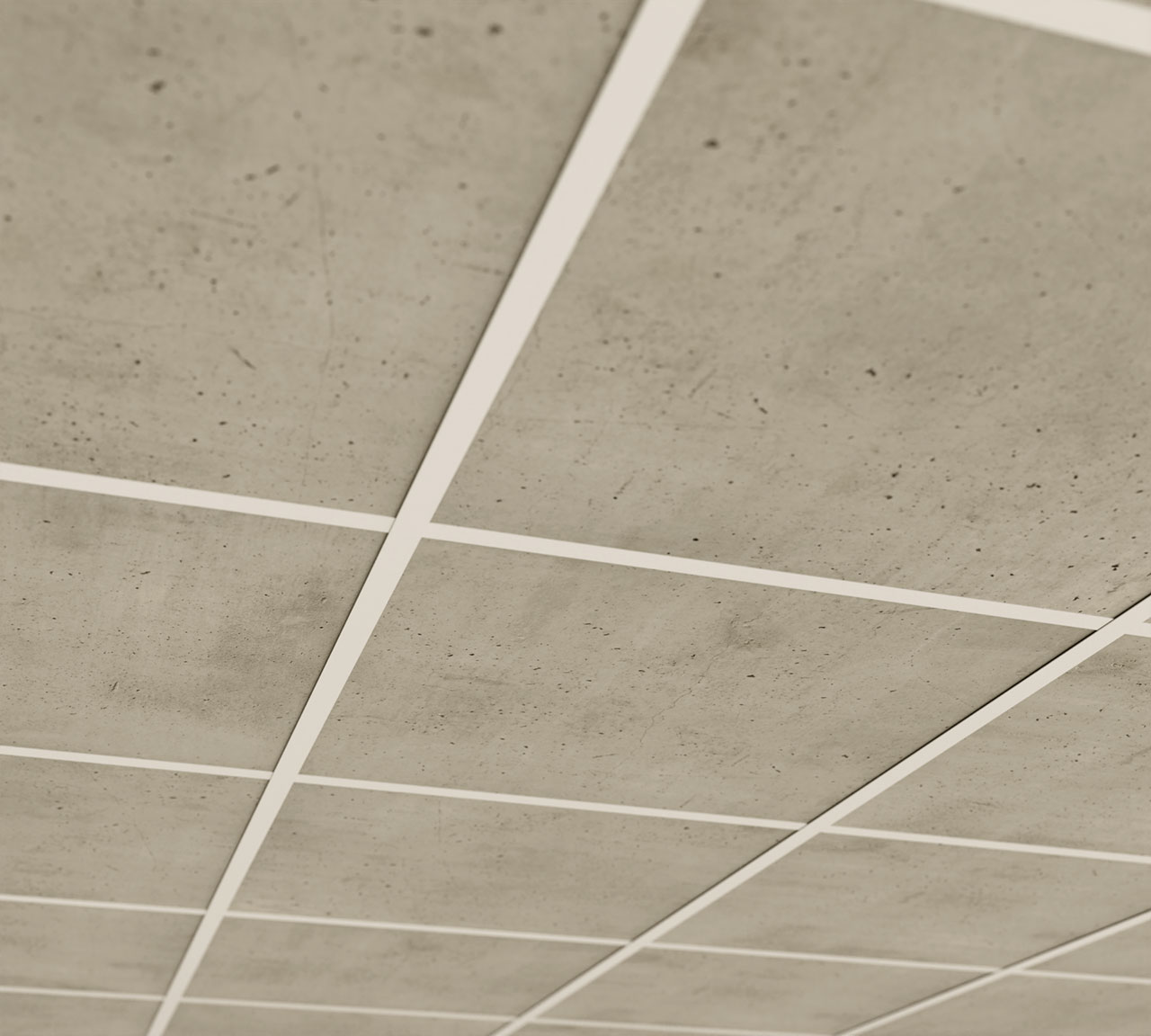 pannello fonoassorbente Concrete Rough DeFelt per soffitto - applicazione progetto 2