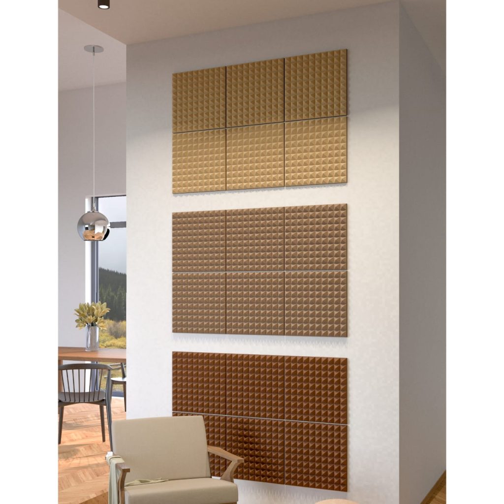 Pannelli fonoassorbenti FORMA POLY Pyramid con struttura piramidale per il massimo assorbimento acustico