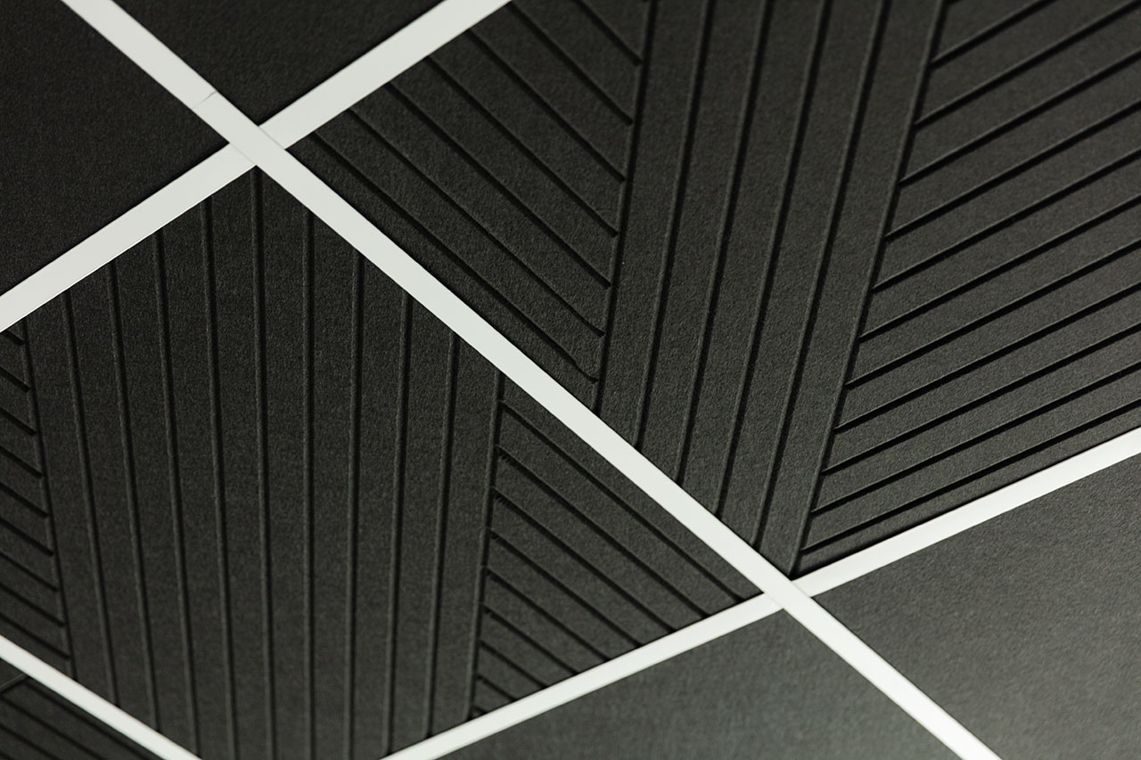 pannello fonoassorbente Slant DeFelt per soffitto - applicazione progetto 1