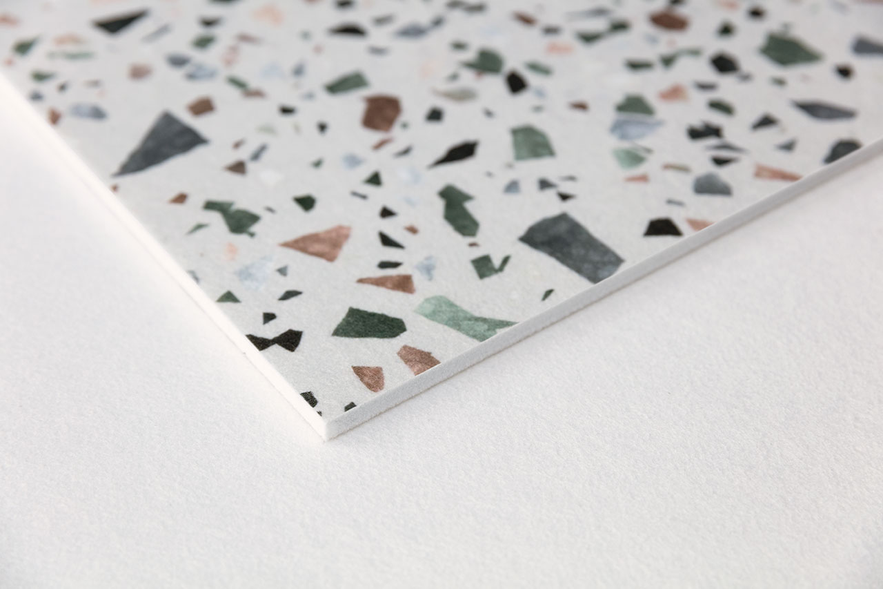 pannello fonoassorbente Terazzo Green DeFelt per soffitto - applicazione progetto 3