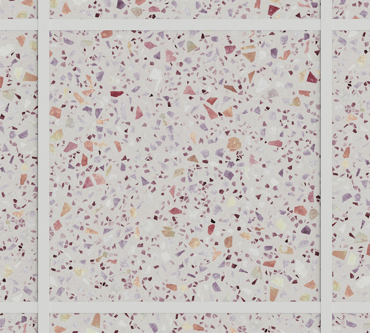 pannello fonoassorbente Terazzo Purple DeFelt per soffitto - applicazione progetto 1