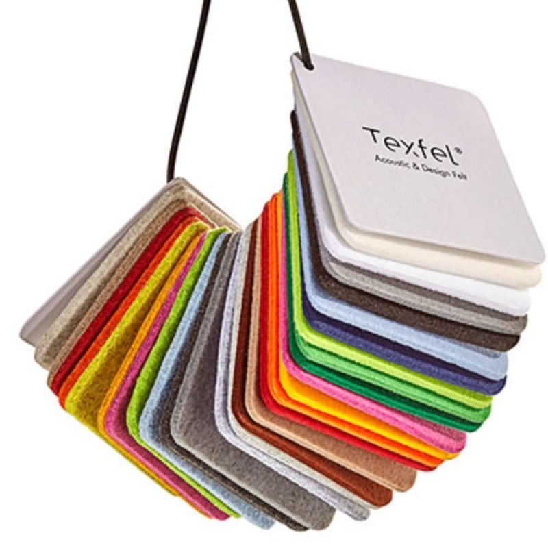 Texfel Interiors - campionario colori feltro PET Campionario colori Texfel Interiors - feltro PET decorativo in oltre 43 colori disponibili