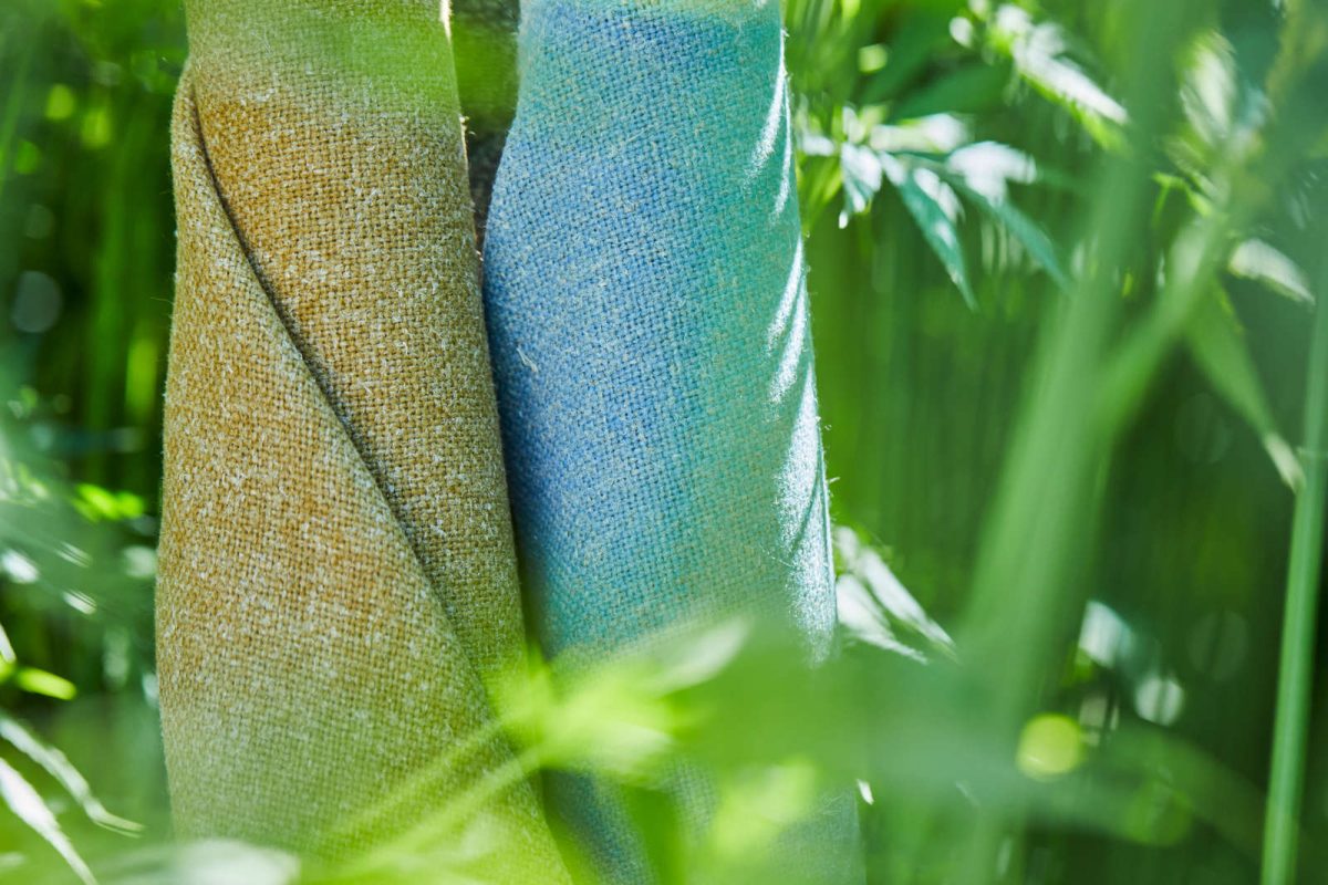 Stoffa fonotrasparente Camira Hemp in fibra naturale di lana e canapa