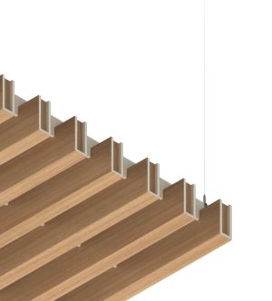 Baffle acustico EasySnap Bold in feltro PET stampato effetto legno, fantasia PWE-06