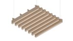 Vista dal basso del baffle acustico EasySnap Bold in feltro PET