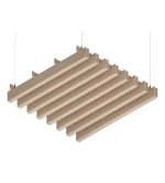 Vista isometrica del modulo di baffle acustici EasySnap Bold in feltro PET