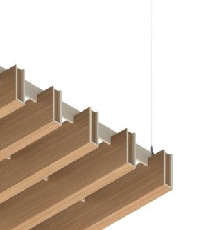 Baffle acustico EasySnap Great in feltro PET stampato effetto legno, fantasia PWE-06