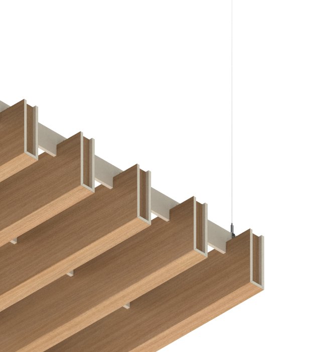 EasySnap Great con Design Textures, fantasia PWE-06 Baffle acustico EasySnap Great in feltro PET stampato effetto legno, fantasia PWE-06