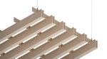 Baffle acustici EasySnap Great installati a soffitto, vista 1