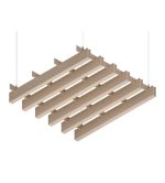 Vista isometrica del modulo di baffle acustici EasySnap Great in feltro PET