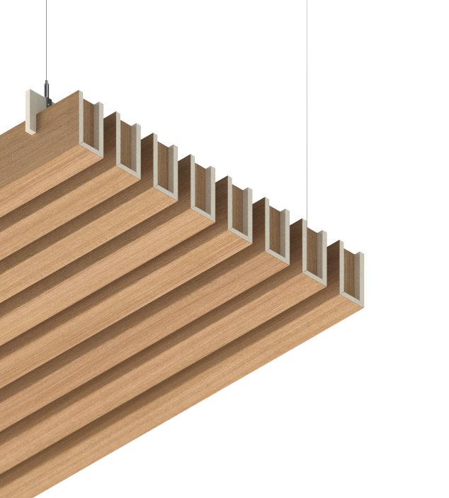 EasySnap High con Design Textures, fantasia PWE-06 Baffle acustico EasySnap High in feltro PET stampato effetto legno, fantasia PWE-06