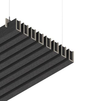 Baffle acustico EasySnap High in feltro PET accoppiato bicolore DF06-TF34