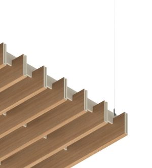 Baffle acustico EasySnap Light Slim in feltro PET stampato effetto legno, fantasia PWE-06