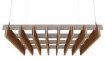 Baffle acustici EasySnap con feltro PET stampato, vista laterale delle doghe