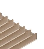 Baffle acustico EasySnap Light Slim in feltro PET colore DF-04 Dark Jute, modulo 120x120 cm