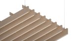 Baffle acustici EasySnap Light Slim installati a soffitto, vista dinsieme