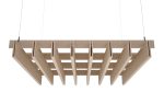 Baffle acustici EasySnap Light Slim visti lateralmente, con il passo fra le doghe