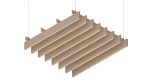 Vista ortogonale dal basso del baffle acustico EasySnap Light Slim in feltro PET