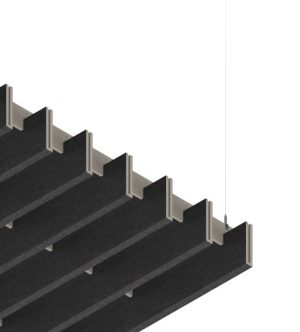 Baffle acustico EasySnap Light Slim in feltro PET accoppiato bicolore DF06-TF34
