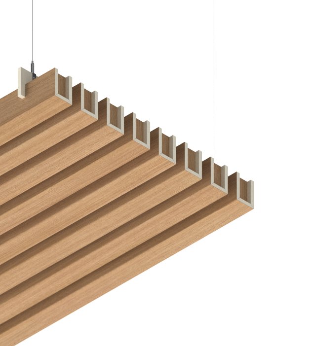 EasySnap Low con Design Textures, fantasia PWE-06 Baffle acustico EasySnap Low in feltro PET stampato effetto legno, fantasia PWE-06