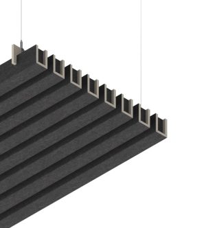 Baffle acustico EasySnap Low in feltro PET accoppiato bicolore DF06-TF34