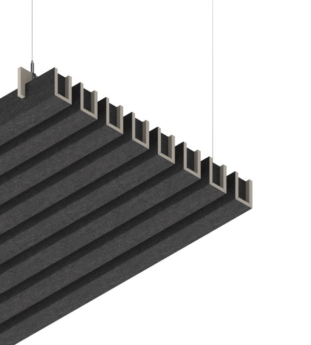 EasySnap Low con Twin Felt DF06-TF34 Baffle acustico EasySnap Low in feltro PET accoppiato bicolore DF06-TF34