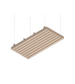 Vista isometrica del modulo di baffle acustici EasySnap Low in feltro PET