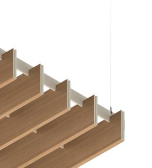 Baffle acustico EasySnap Medium in feltro PET stampato effetto legno, fantasia PWE-06