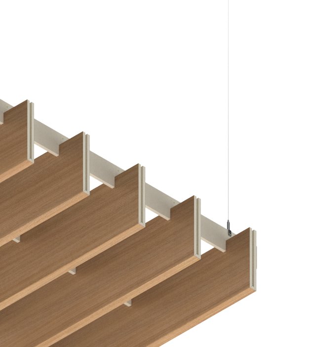 EasySnap Medium con Design Textures, fantasia PWE-06 Baffle acustico EasySnap Medium in feltro PET stampato effetto legno, fantasia PWE-06