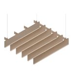 Vista isometrica del modulo di baffle acustici EasySnap Medium in feltro PET