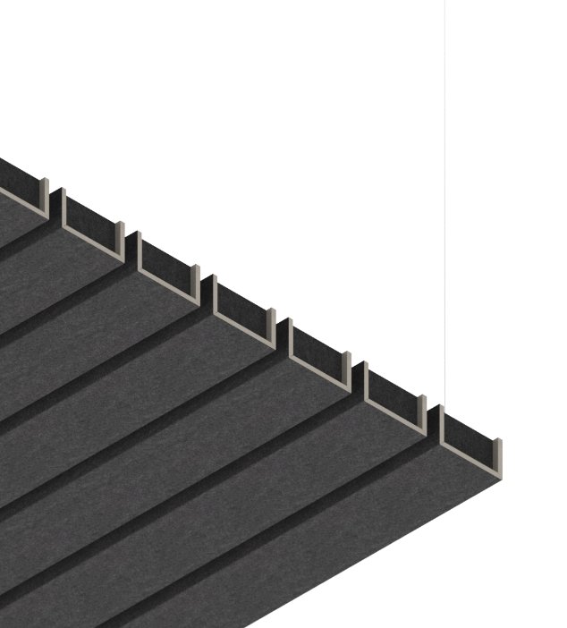 EasySnap Wide con Twin Felt DF06-TF34 Baffle acustico EasySnap Wide in feltro PET accoppiato bicolore DF06-TF34