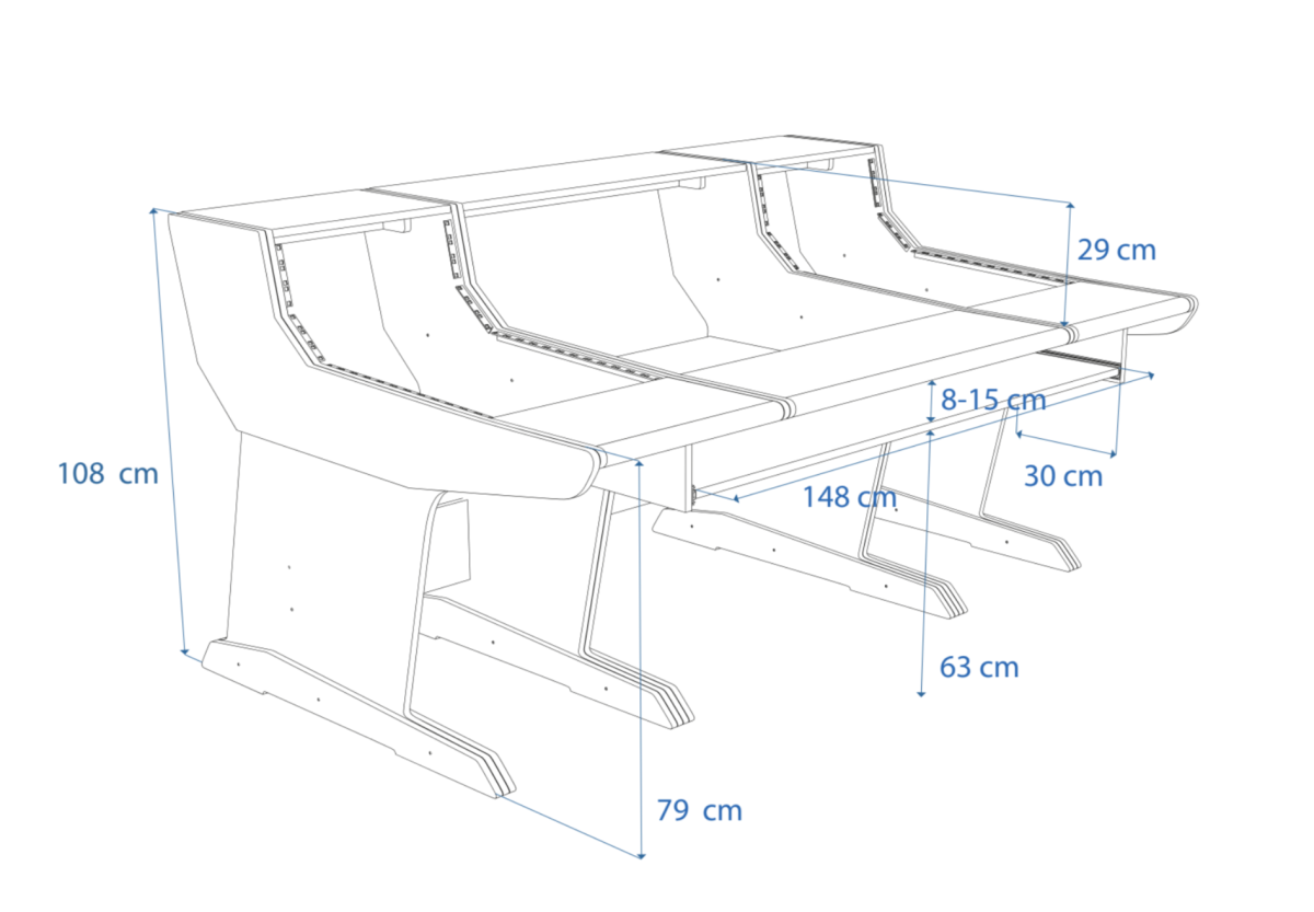 Disegno tecnico in prospettiva API 1608 Buso Audio