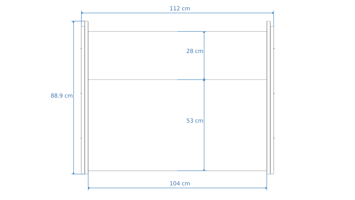 Disegno tecnico quotato con misure Artist 61 Buso Audio