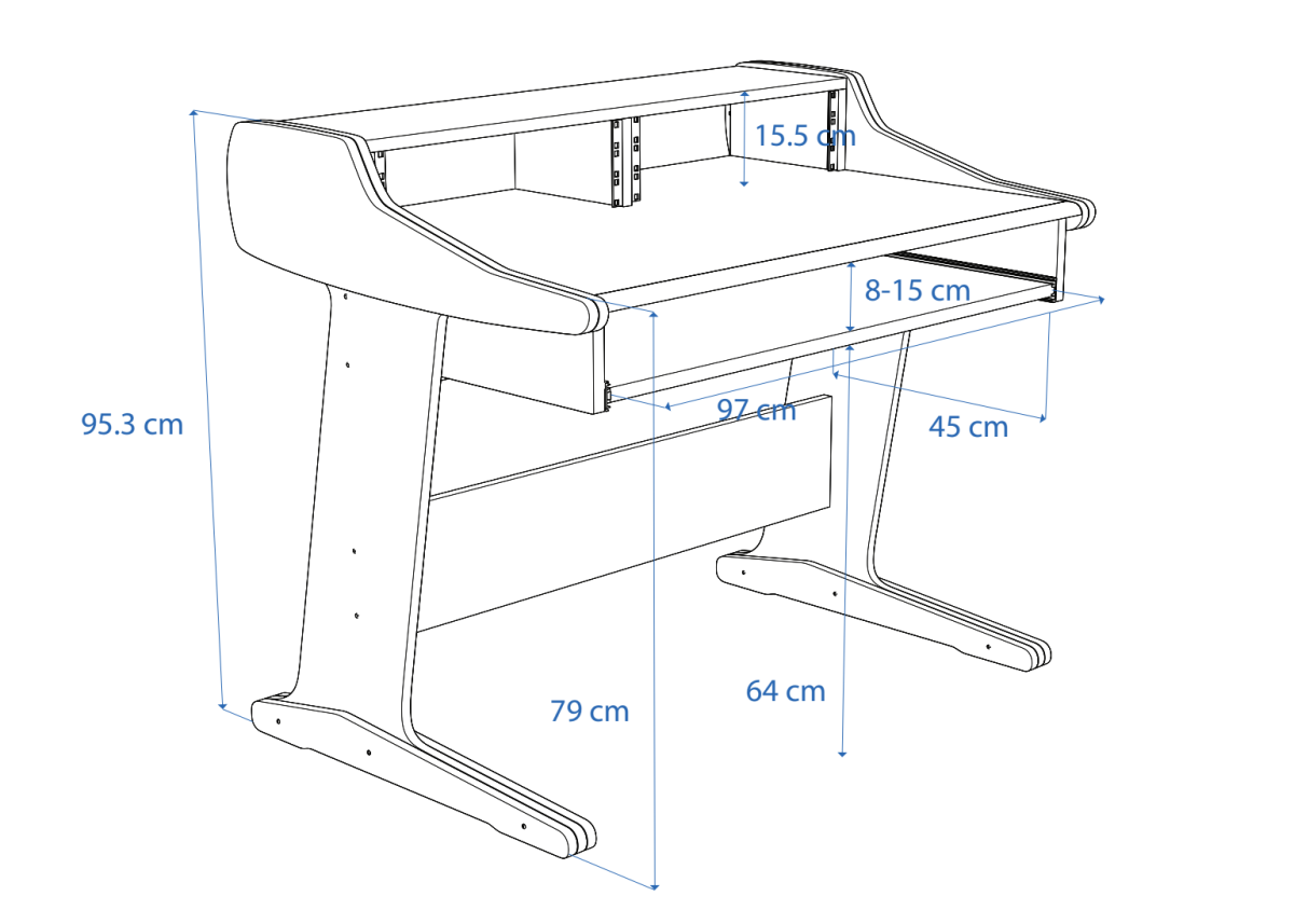 Disegno tecnico in prospettiva Artist Classic 61 Buso Audio
