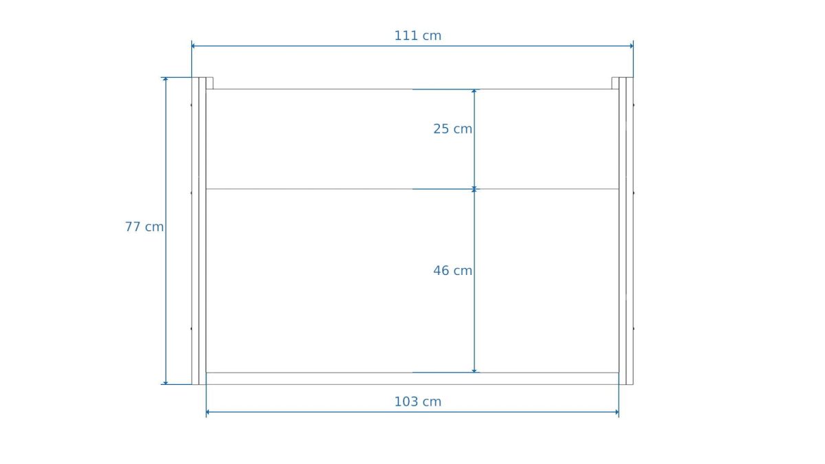 Disegno tecnico quotato con misure Artist Classic 61 Buso Audio