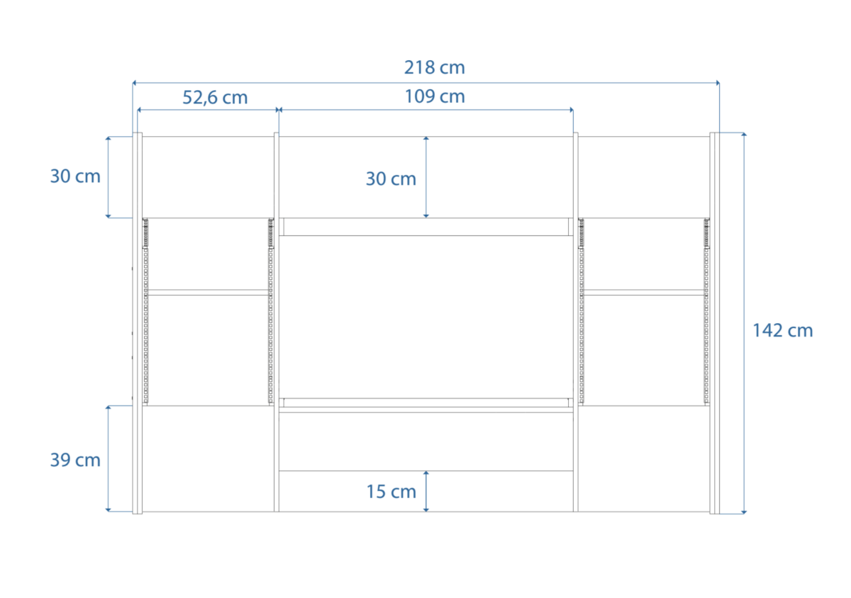 Disegno tecnico quotato con misure Audient ASP4816 Buso Audio