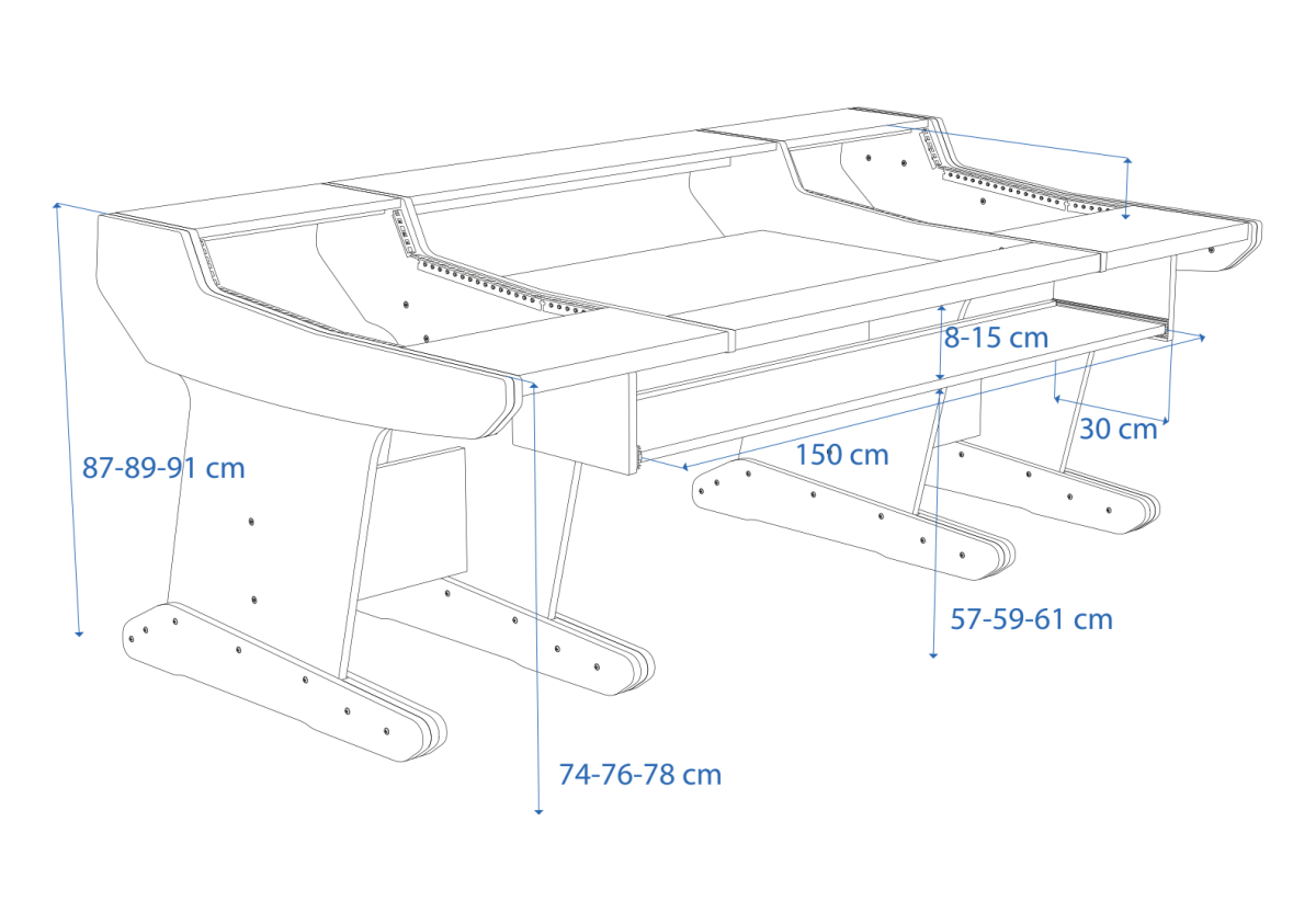 Disegno tecnico in prospettiva Avid C24 Buso Audio
