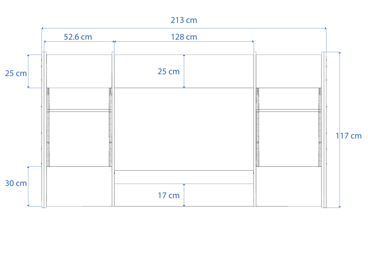 Disegno tecnico quotato con misure Avid C24 Buso Audio