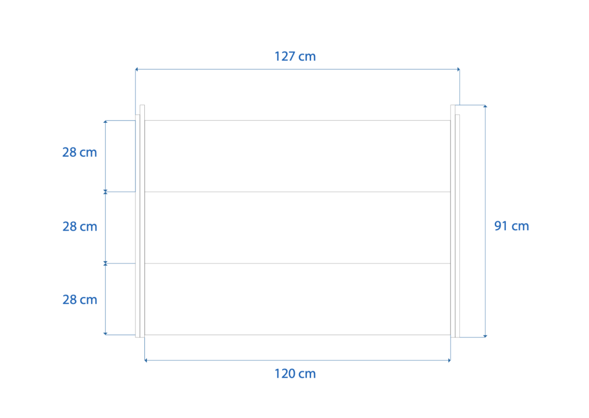 Disegno tecnico quotato con misure Composer 61 Buso Audio