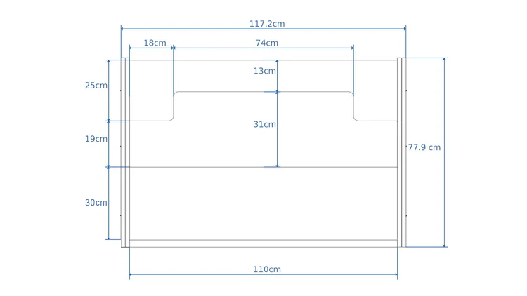 Disegno tecnico quotato con misure Composer Classic 61 Buso Audio