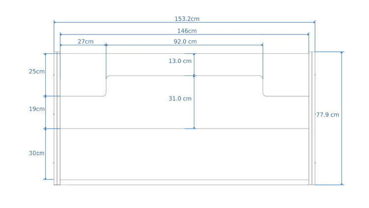 Disegno tecnico quotato con misure Composer Classic 88 Buso Audio