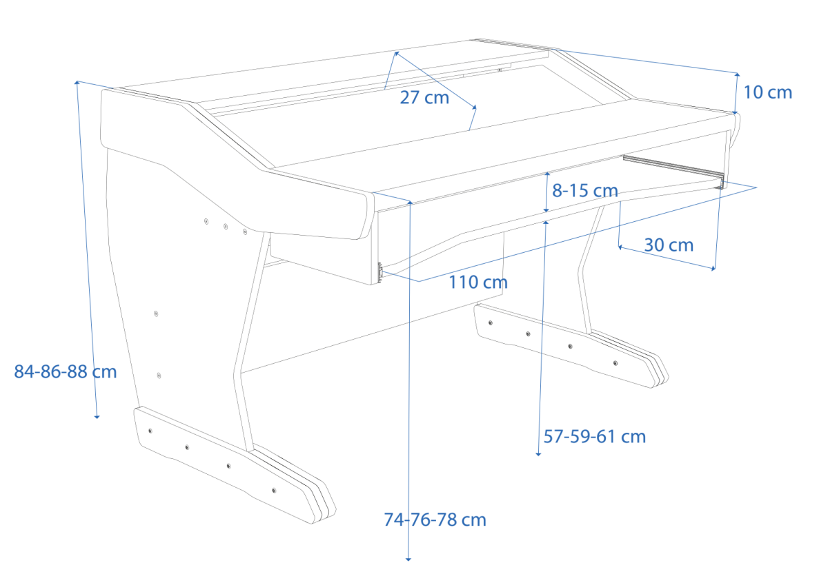 Disegno tecnico in prospettiva Control 61 Buso Audio