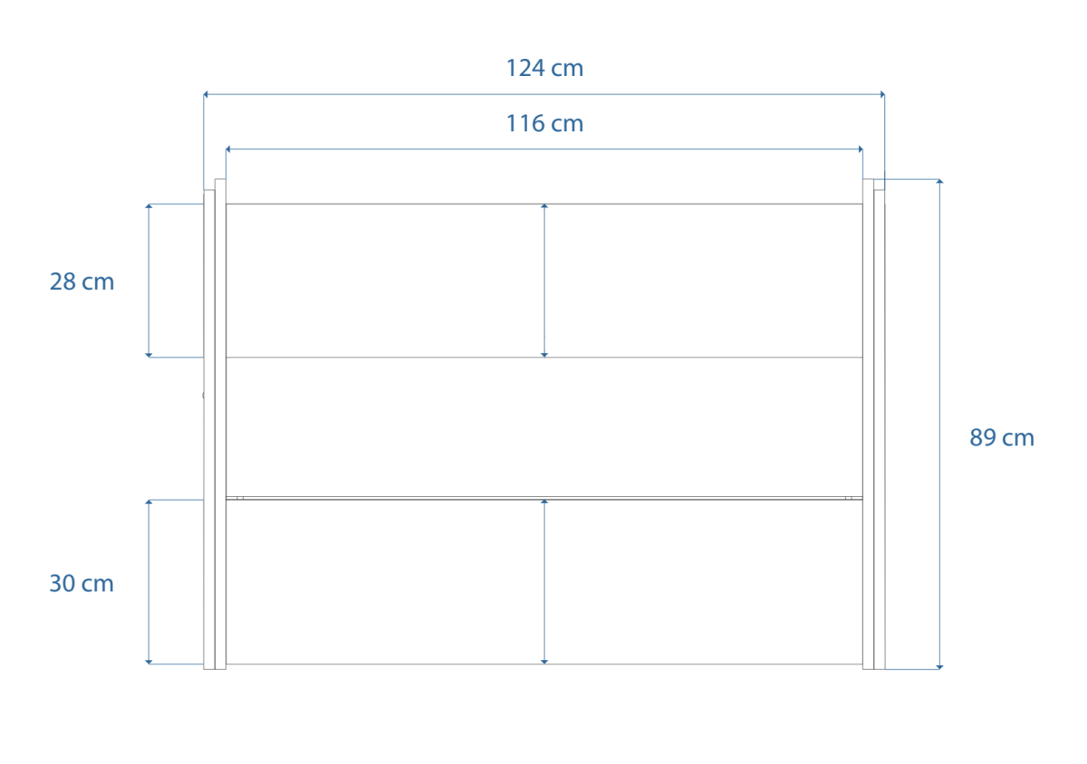 Disegno tecnico quotato con misure Control 61 Buso Audio